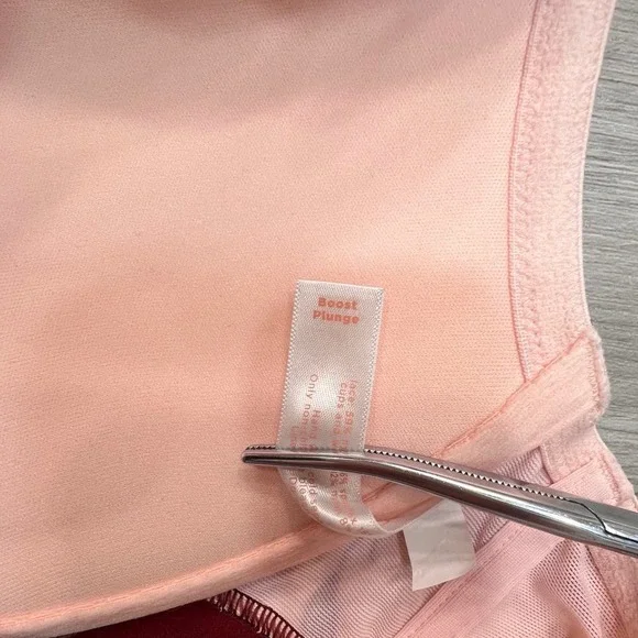 Cacique Pink Floral Boost Plunge Bra Front Closure 42C - Picture 5 of 10